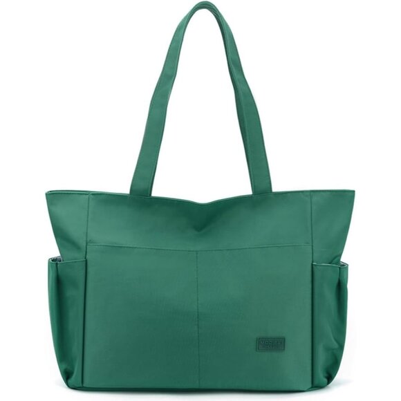 Women's Dark Green Large Purse Tote Bag Lightweight Handbag Satchel Shoulder Bag - Picture 1 of 7